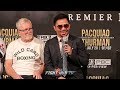 MANNY PACQUIAO LAUGHS AT KEITH THURMAN'S RETIREMENT TRASH TALK! SAYS HES JUST SAYING "USELESS WORDS"
