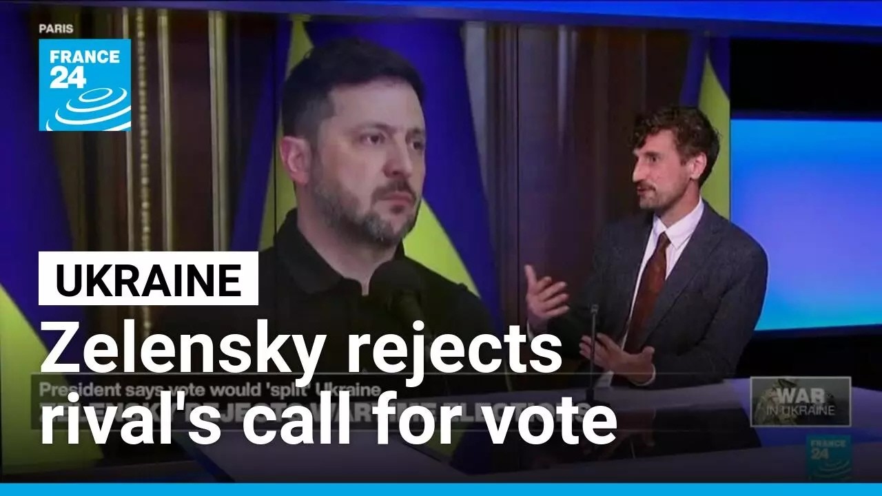 Zelensky rejects rival's call for elections, says would be 'huge risk' for Ukraine • FRANCE 24