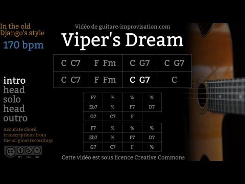 Viper's Dream (170 bpm) : Gypsy jazz Backing track / Jazz manouche
