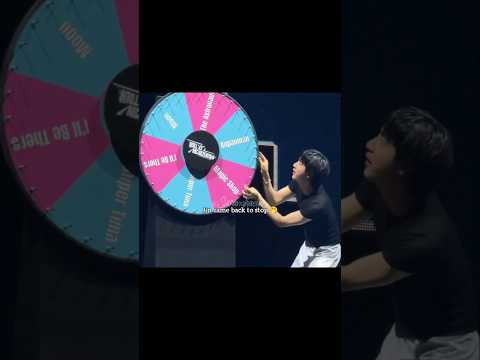 Jin had to run back to stage cause the wheel wasn't stopping spinning🤣