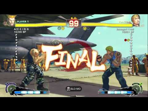 Super Street Fighter IV - kawagu111chi (Cody) Vs ACE E I RI N (Guile)