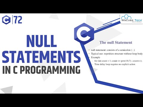 Learn What is a Null Statement How to do Write It | C Programming ...