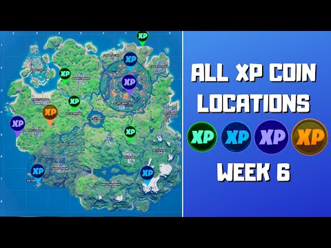 All XP Coins Locations in Fortnite Season 4 Chapter 2 Week 6! (Green, Blue, Purple, and Gold)
