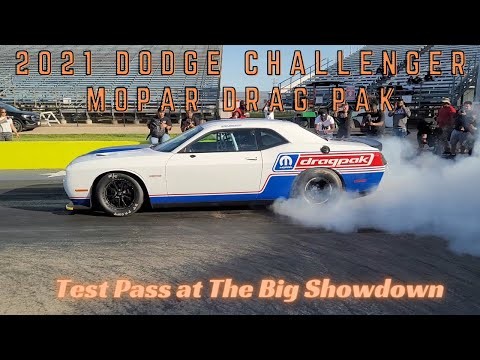 2021 Dodge Challenger Mopar Drag Pak Test Pass at The Big Showdown 2 Youtuber Callout