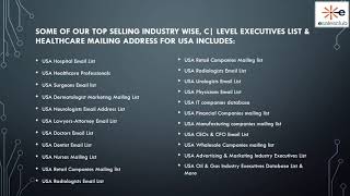 USA Business Email List | USA Executives Mailing Database | B2B Contacts<