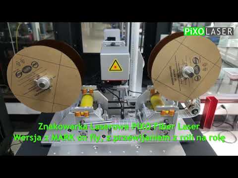 PiXO Laser Znakowarka laserowa mark on fly, z przewijaniem z roli na rolę