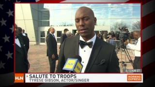 Actor/Singer Tyrese salutes the troops