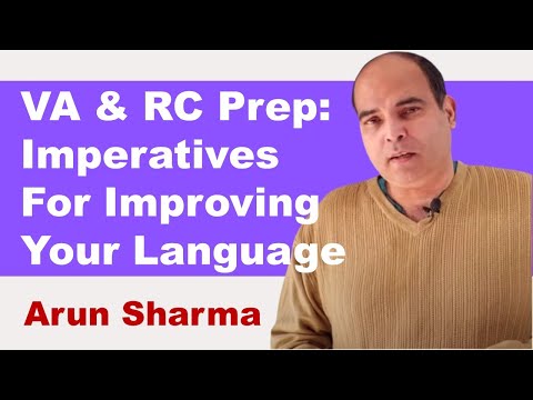 VA & RC Prep: Imperatives For Improving Your Language | Arun Sharma