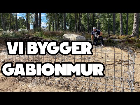 BYGGER HUS DEL 12 - GABIONMUR OCH STATUS INSIDA
