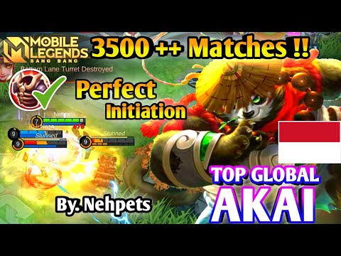 3500++ Matches Perfect Initiation And Timing Ultimate !! [ Top Global Akai ] ~ Mobile Legends
