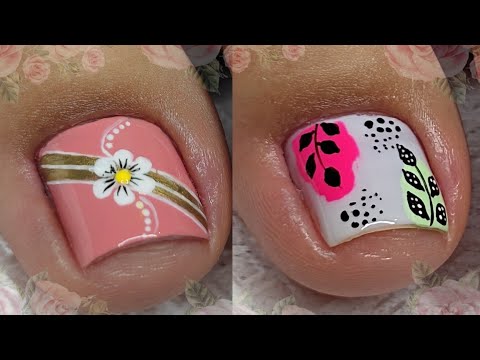 DISEÑOS HERMOSOS Y SENCILLOS PARA DECORAR TUS UÑAS 💅🦶🏼😍