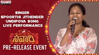 Singer Spoorthi Jithender  Undipova Song Live Perf