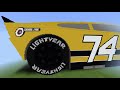 Minecraft Disney Pixar Cars Mega Build Slider Petrolski Sidewall Shine 74 Piston Cup Racer
