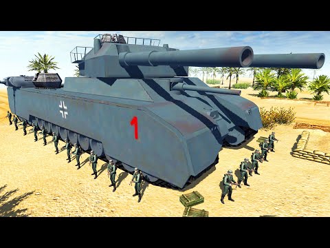 The P.1000 Ratte SUPER TANK is UNSTOPPABLE! - Men of War: WW2 Mod Battle Simulator