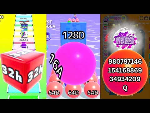 Ball Run 2048 VS Jelly Run 2048 VS Bounce Merge 3D 🔥 World Record Merge!