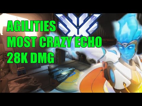 AGILITIES MOST CRAZY ECHO GAMEPLAY 28K DMG - TOP 500 OVERWATCH SEASON 26