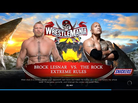 WWE 2K22 My First Ever Gameplay| brock lesnar vs the rock match| WWE 2K22 Gameplay