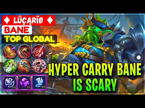 Hyper Carry Bane Is Scary [ Top Global Bane ] ♦ LÜÇĄRÏØ ♦ - Mobile Legends Gameplay And Build.