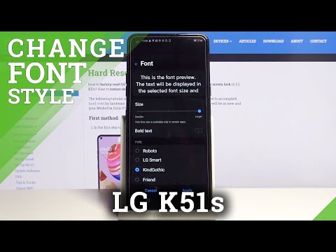 How to Change Font Style in LG K51s – Find Font Settings