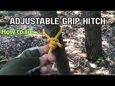How to tie an Adjust Grip Hitch - the Friction Knot - Simple and Detailed