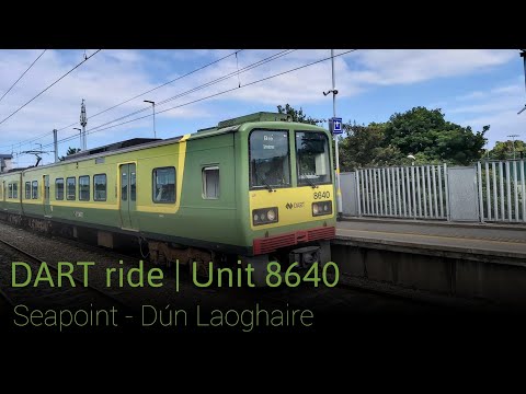 Ride on-board Irish Rail 8520 class DART train 8640 from Seapoint to Dún Laoghaire.