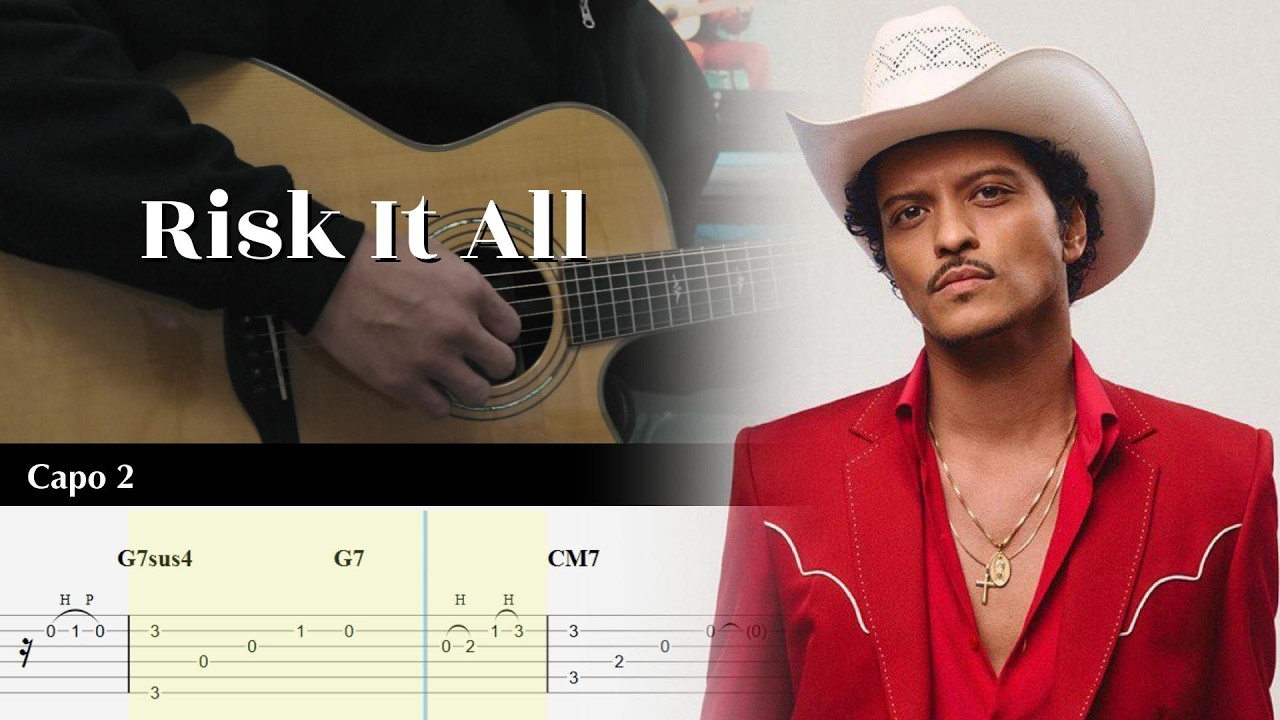 Risk It All - Bruno Mars - Fingerstyle Guitar TAB Tutorial