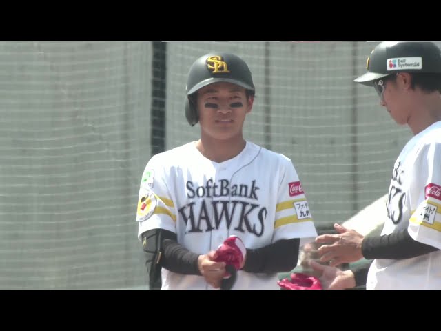 【ファーム】直球を捉えた!! ホークス・西尾歩真 センターへ抜けるタイムリーヒット!! 2025年4月30日 福岡ソフトバンクホークス 対 阪神タイガース
