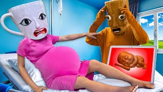 Cappucina’s Baby Coming NOW 👶?! Tung Tung Tung Sahur Tries to Help! | Italian Brainrot In Real Life