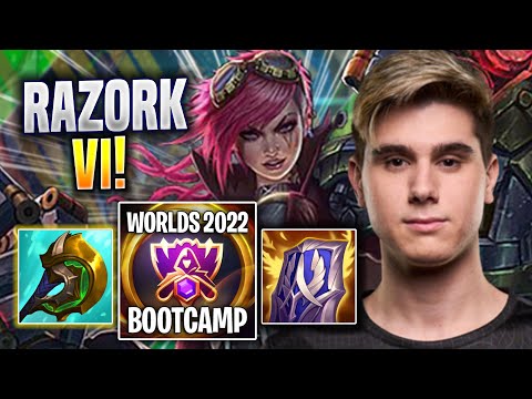 RAZORK IS SO GOOD WITH VI! - FNC Razork Plays Vi JUNGLE vs Shaco! | Bootcamp 2022