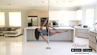 Jasmin Pole trick-Beginner/Intermediate Pole dance fitness tutorial- Learn to pole dance