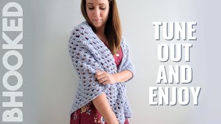 HOW TO CROCHET A SHAWL - Traditional Granny Stitch Shawl Step-by-Step