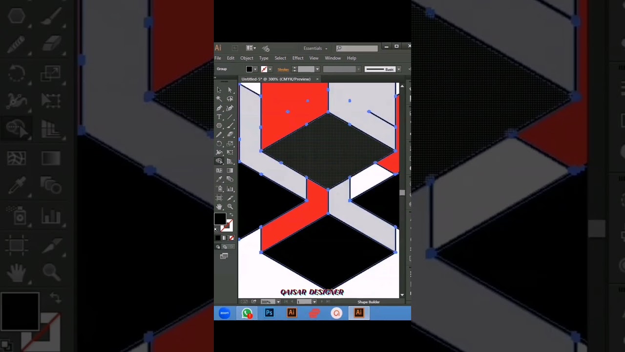 Design a 3D Cubes Vector | Adobe illustrator | 2023