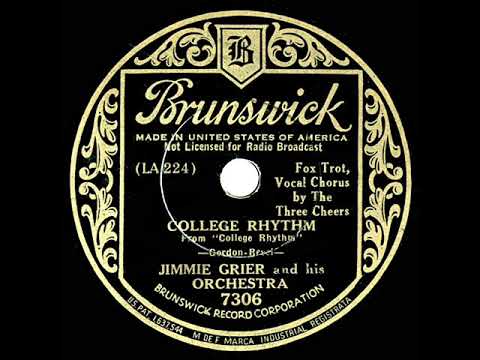 1934 Jimmie Grier - College Rhythm (Three Cheers, vocal)