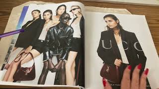 ASMR Vogue Magazine Flip Through March 2024 Miuccia Prada on cover.