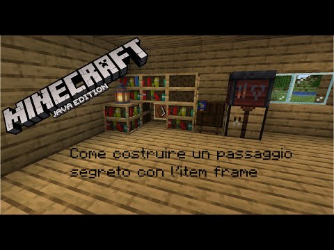 Minecraft|costruzione di un passaggio segreto con item frame/cornice