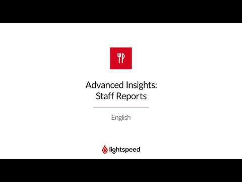 Advanced Insights 2.0: Staff Reports - Lightspeed K-Series