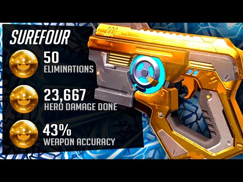 Surefour Sick Tracer Gameplay - 50 elims! [ Overwatch Season 30 Top 500 ]