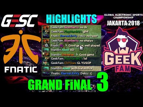 FNATIC vs GEEKFAM - GESC : JAKARTA 2018, SEA FINAL, BO 5- GAME 3
