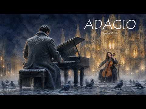 The Most Beautiful Classical Adagios for Cello & Piano | Snowfall by the Cathedral for Deep Focus