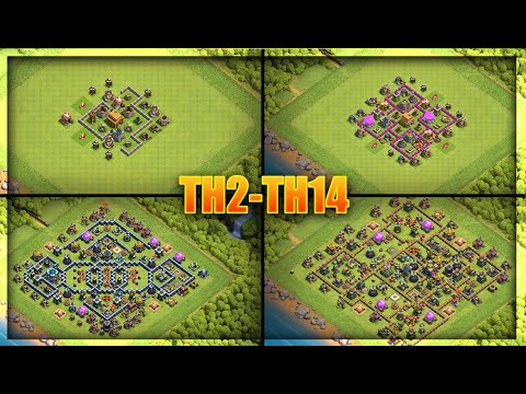 EVERY Town Hall BASE DESIGN!! BEST Bases For TH2-TH14 - Clash Of Clans
