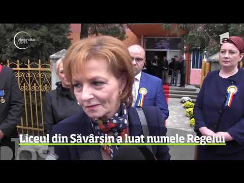 Liceul din Săvârșin a luat numele Regelui