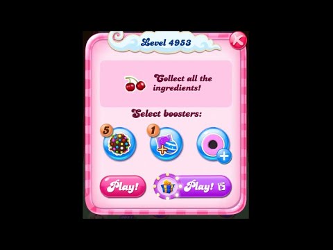 Candy Crush Saga level 4953 (no boosters) كاندي كراش on iPhone full screen