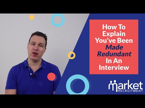 Watch — How to explain you have been made redundant in an interview — CareerVidz