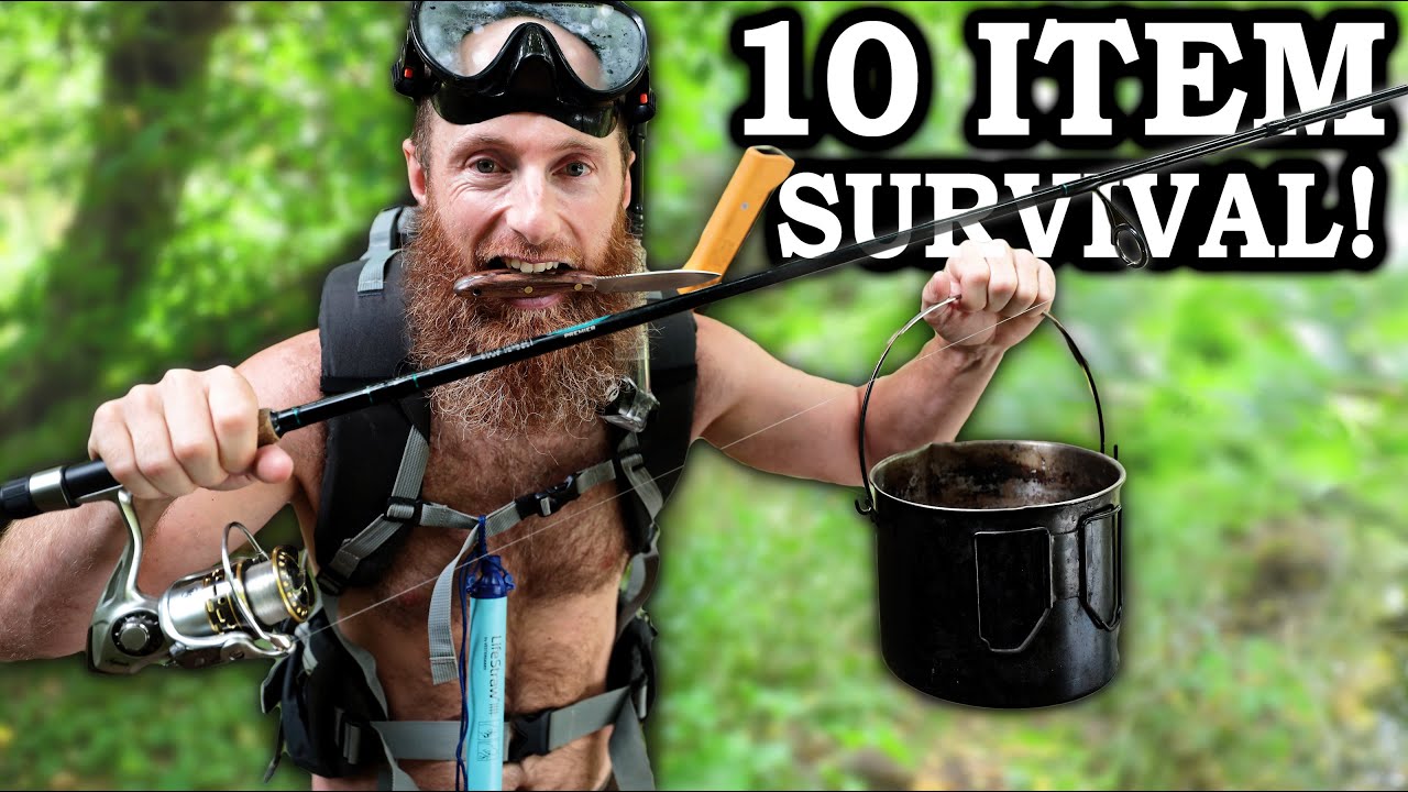 10-Item Survival Challenge (Tough DAY 3) - Eating Whatever We Can Find in the Woods!