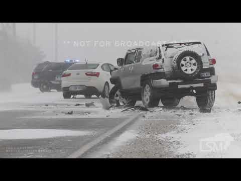 02-17-2022 Wichita, KS - Slick Roads Shut Down Highways Due To Accidents