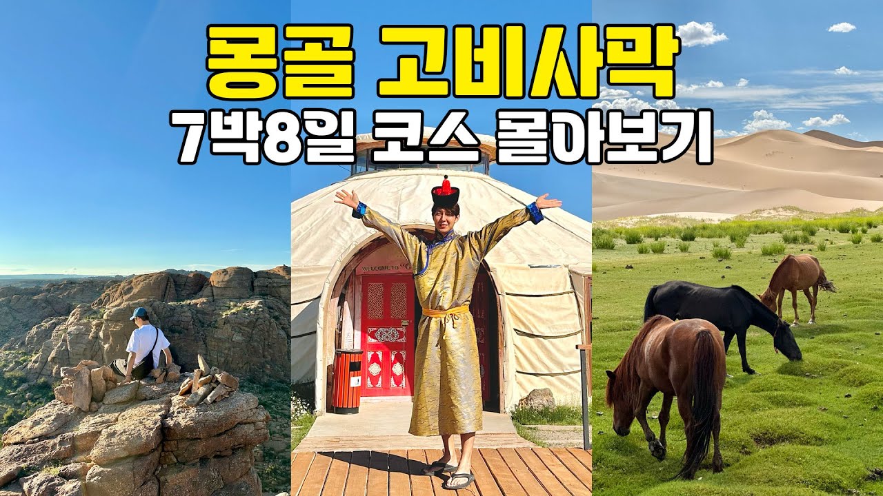 몽골 고비사막 루트로 여행 떠난다면? 상세일정 알차게 담은 몽골 7박8일 코스 몰아보기!