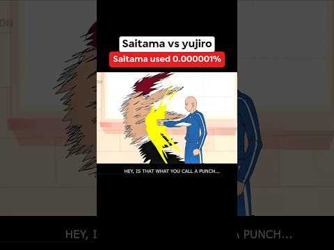One punch man Saitama vs yujiro || Saitama used 0.0000001% 😂 #shorts #anime #badass #moments