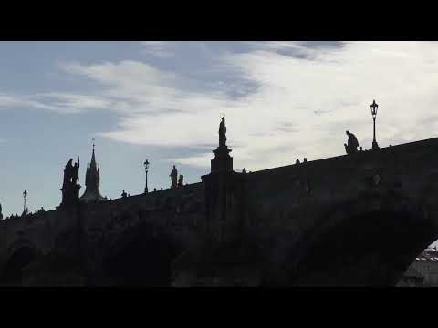 Charles Bridge or Karluv Most , Prague from the kids' playground on  the northern end of the bridge
