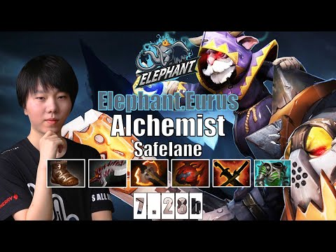Alchemist Safelane | Elephant.Eurus | INSANE 1136 GPM 0 DEATH | 7.28b Gameplay Highlights