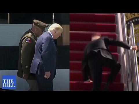 VIRAL MOMENT: Trump compares his West Point ramp incident to Biden's 'triple fall'